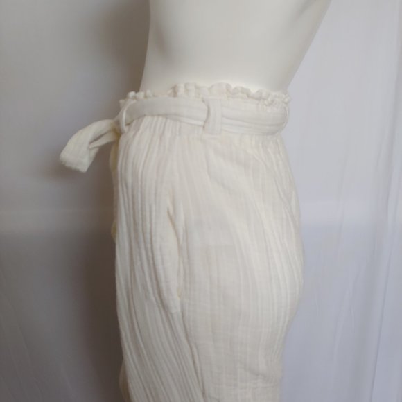 Free people Gauzy Beachy Resort Comfy jogger Loungewear Pants Pockets Cream SP - Picture 6 of 12